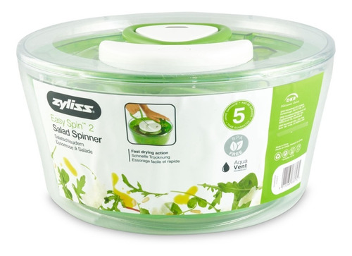 Centrifugador  De Vegetales D26xh14cm Verde Zyllis