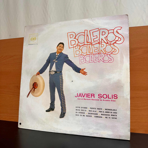 Disco Lp Javier Solís Boleros  Mariachi Arcadii Elias