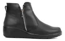 Comprar Botin Casual Mujer Negro Cierre Piel Green Love 94183 Gnv®