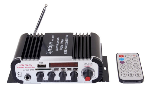 Dc12v Amplificador De Potencia Micrófono Usb / Mp3 / Fm
