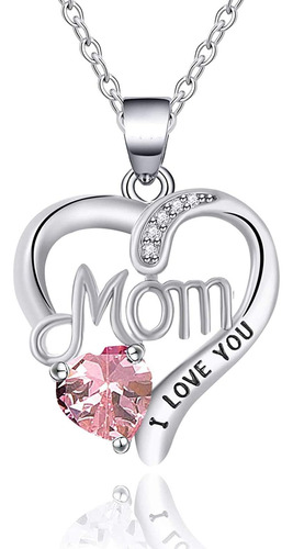 Ueuc Collar Con Corazón De Amor De Mamá I Love You, Collar D