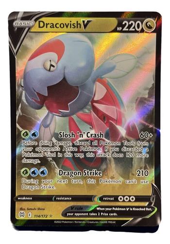 Dracovish V 114/172 Ultra Rare Brilliant Stars Pokemon Tcg