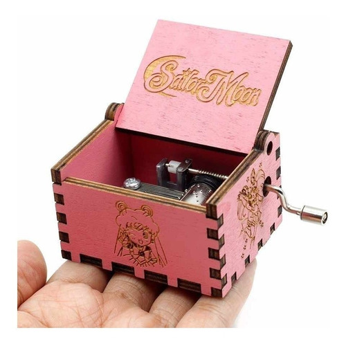 Caja Musical - Sailor Moon Madera Rosada Regalo 