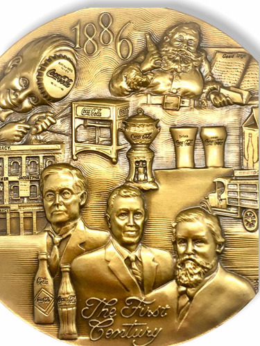Wow Medalla De Bronce 100 Años De Coca Cola Medallic Art Co (Usado)