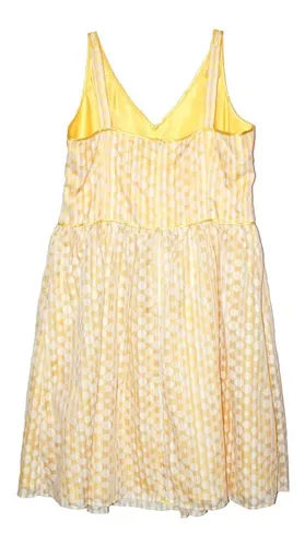 Vestido Corto Casual Amarillo Puntos Blancos 16 Petite Meses sin