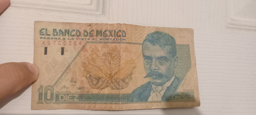 Billete 10 Pesos Emiliano Zapata