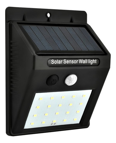 Foco Solar Sensor 20 Led Movimiento Exterior Hogar Rondon