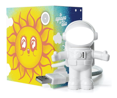 Luz Led Astronauta Usb Lectura Nocturna Quitamiedos Niños 