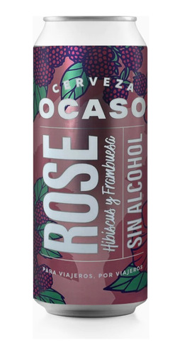 Cerveza Artesanal Ocaso Rosé Frambuesa Sin Alcohol - 473ml