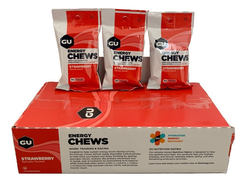 12 Paquetes De Gomitas Energy Gu Chews
