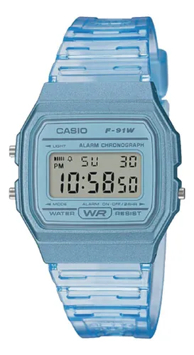 Reloj Casio Collection F-91W Color Celeste