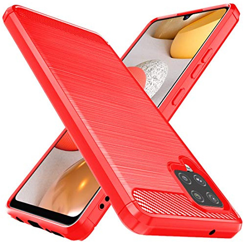 Funda Para Samsung Galaxy A42 5g M42 5g Rojo Goma Tpu