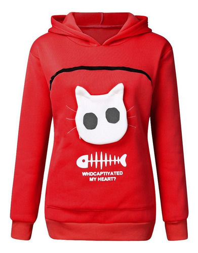 Sudadera Con Capucha Y Estampado De Gatos