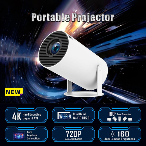 Miniproyector Portátil De 130 Con Pantalla Y Hy300