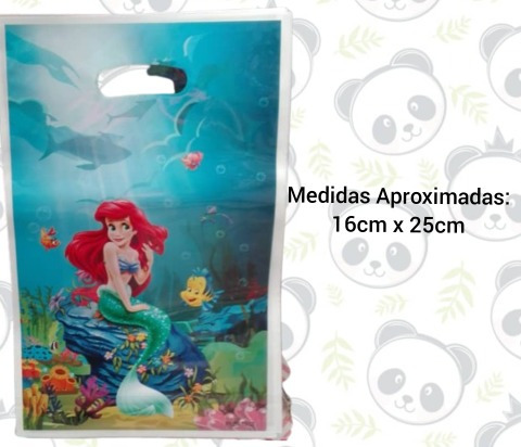 Bolsas Plásticas Para Cotillón Cumpleaños Ariel La Sirenita