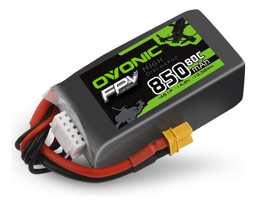 Ovonic Bateria Lipo 4s 80c 850mah 14.8v Lipo Con Conector Xt