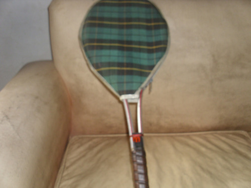 Raqueta De Tenis Antigua Con Funda De Aluminio