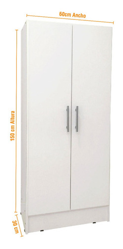 Imagen 3 de 10 de Despensero 2 Puertas Cocina 60x150x30cm Organizador &