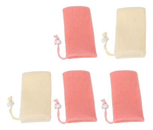 D Bolsa De Jabón De Malla Exfoliante, 5 Unidades, Bolsa De