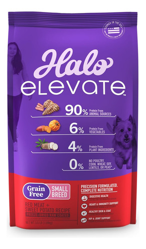 Halo Elevate Dry Dog Food, Grain Free Red Meat Recipe, Small