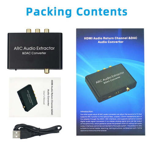 Adaptador De Áudio De Saída Coaxial S Arc Rca Jack 192khz S