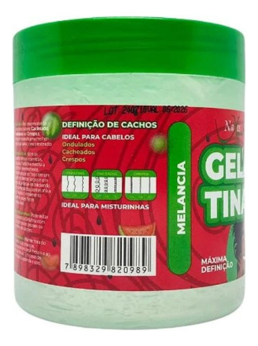 Gelatina Capilar Definição De Cachos Melancia Naxos 500g