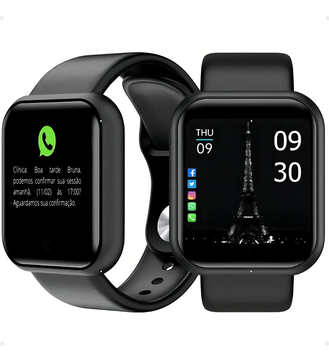 Smartwatch D20 PLUS FBPANTS com Bluetooth, para Android e iOS