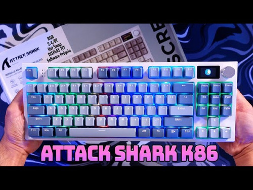 Teclado Mecanico Attack K86 Sem Fio Bluetooth/2.4g