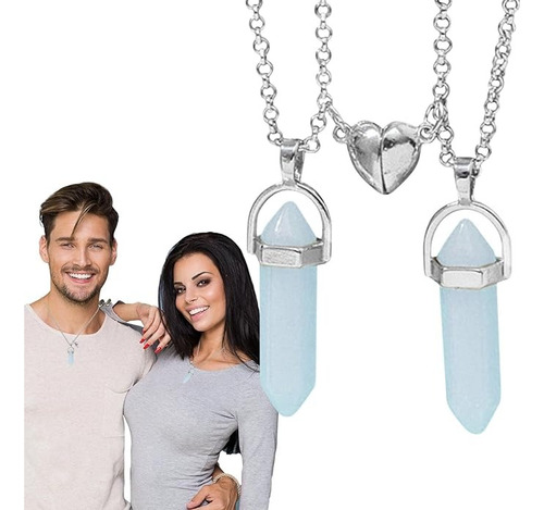 Set De 2 Collares De Pareja Con Imanes Luminososamor Eterno