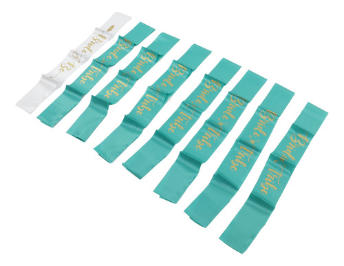 Juego De 8 Fajines Para Novia Con Letras Doradas Para Damas