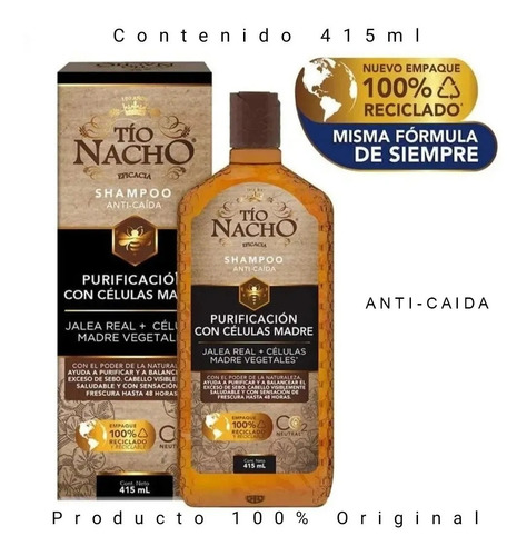 Shampoo Tio Nacho Purificacion Anticaida 415ml Original