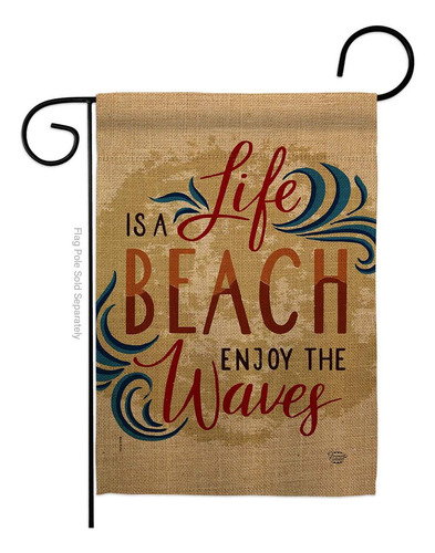 Bandera De La Colección De Adornos Life Is A Beach Garden Co