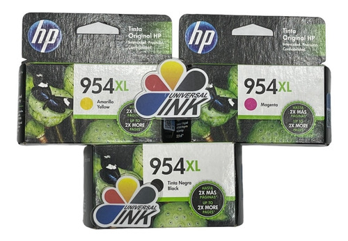 Cartuchos Hp 954xl Negro-magenta-amarillo(yellow) Originales