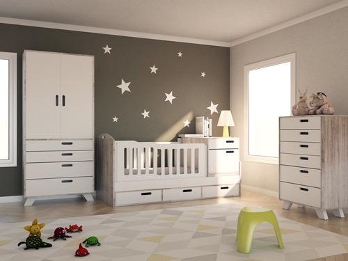 Imagen 3 de 3 de Cuna Funcional Grim - Estilo Nordico