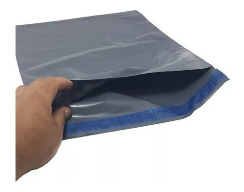 Envelope Plastico 19x25 Ecológico Cinza Com Lacre 1000 Uni