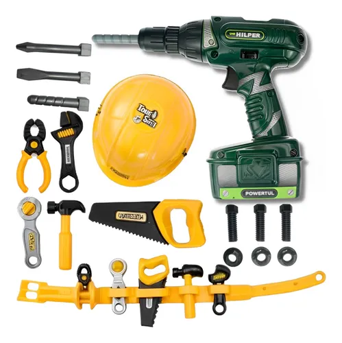 Presente Menino Kit Construtor Furadeira Eletrica E Cinto