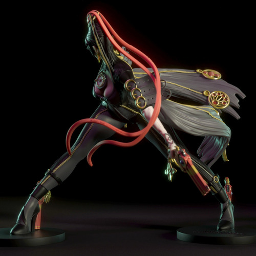 Deslumbrante Figura De Bayonetta Con Su Icónico Revólver