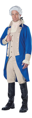 Disfraz De George Washington Para Adulto, Azul Medio