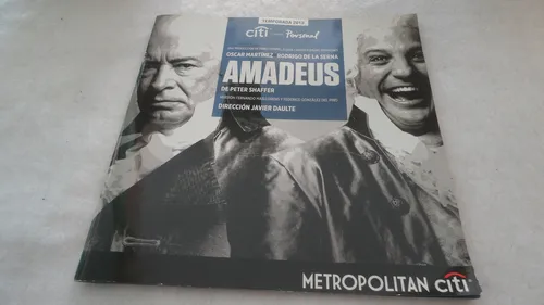 Amadeus Rodrigo De La Serna Oscar Martinez - Folleto Teatro (Usado)