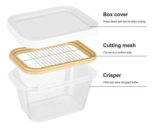 Contenedor De Mantequilla Con Cortador Caja De Almacenamient