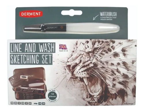 Set Dibujo Derwent Sketching Line And Wash 14 Piezas (250098