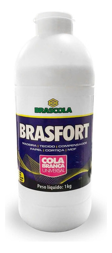 Cola Para Madeira Brasfort 1kg Branca Brasfort