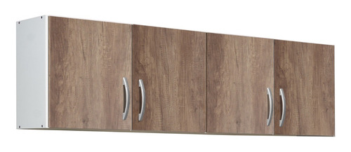 Alacena 140 Cm 4 Puertas Estantes Mueble Cocina Melamina Color Nebraska