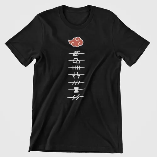 Camiseta Naruto Shippuden Camisa Nuvem Akatsuki Masculina Blusa