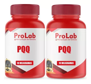 Pqq - Pirroloquinolina Quinona 10mg Kit C/2 Un. Com 30 Cáps