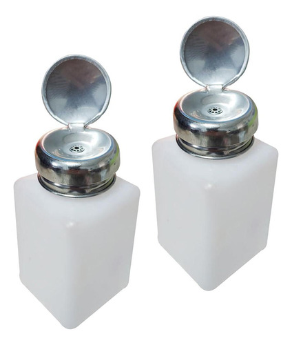 2x Garrafas Plásticas Vazias De Bombeamento De Álcool