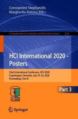 Libro Hci International 2020 - Posters : 22nd Internation...