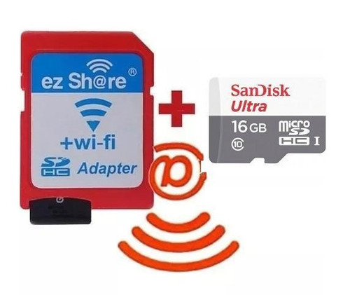 Kit Micro Sd 16gb Wi-fi Ez-share Sim Toshiba Flashair 80mb