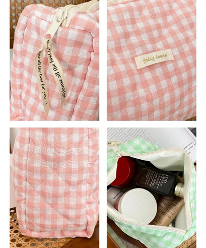 Neceser Rosa Con Cierre Tipo Clutch