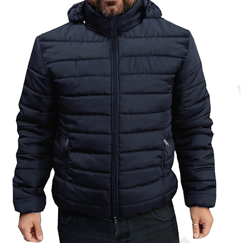 Campera Inflable Con Capucha Hombre Unisex 